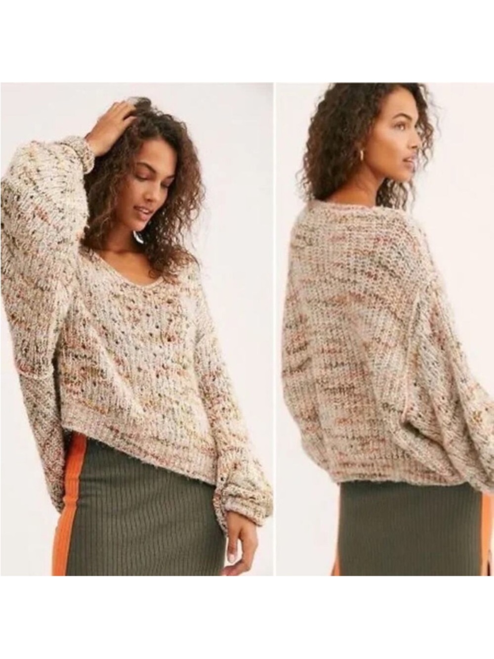 Free People Highland V Sweater- Size Small